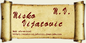 Miško Vijatović vizit kartica
